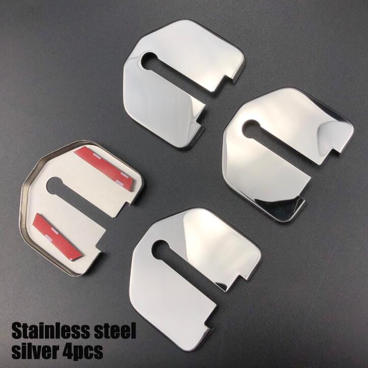 4 peças/lote Acessórios de Estilo para Carro Fechadura da Porta Anti-ferrugem Impermeável Cobertura de Fivela de Proteção Para Ford Focus 2 mk2 (2004-2011)