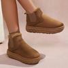 Fashion Winter Women Snow Boots Casual New Chelsea Ankle Boots Short Plush Warm Boots Women Outdoor Luxury Flats Platform Ladies Shoes