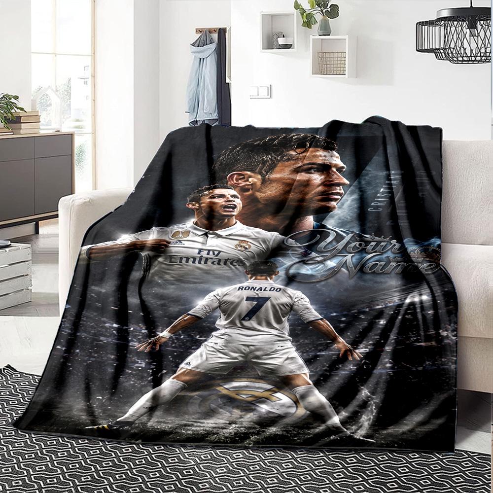 Cristiano Ronaldo (78) Personalized Name Blanket Throw Personalized Blanket Soft & Cozy Great for Chair Living Room Picnics Bed All-Season Use