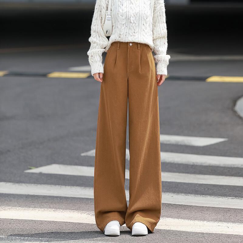 Demana Women s Urban Pleated Straight-Leg Jeans L