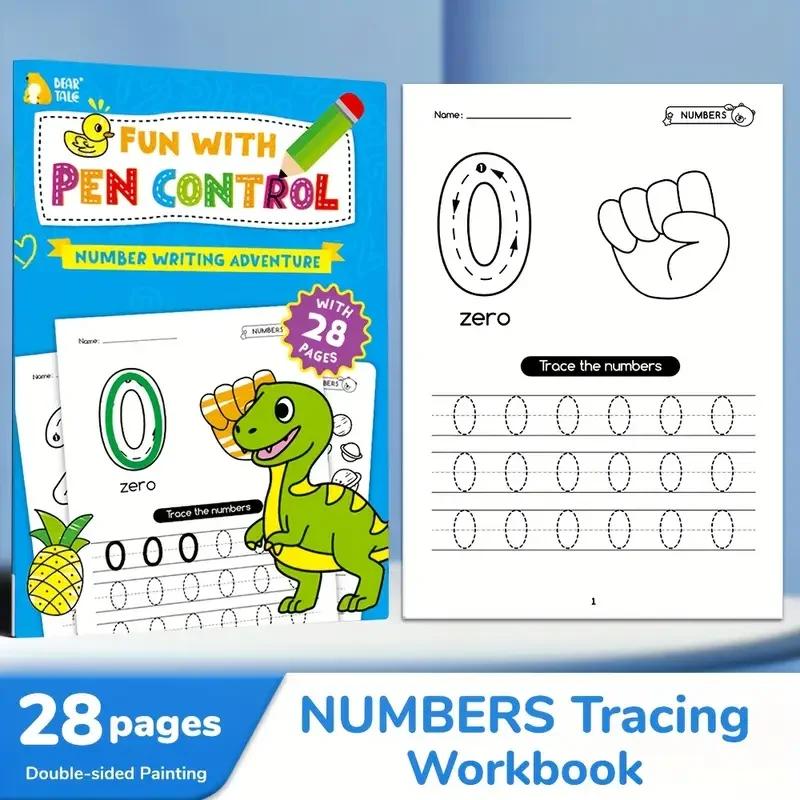Number Tracing Workbook - Pen Control Practice for Kids, Math Learning Book, Number Tracing 1-100 Homework,  Educational Book