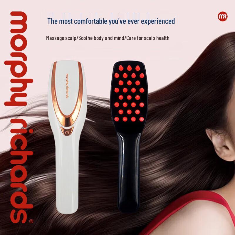 Morphy Richards Hair Growth Scalp Massager Comb with Red & Blue Light