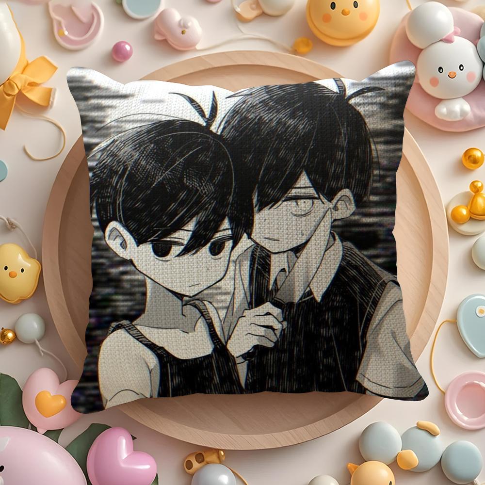 Game Anime O-Omori Pillow Case Pattern Printed Pillowcase For Living Room Sofa Cushion Cover & Bedroom Decor