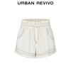UR 2025 Autumn Women's Jersey Fringed Drawstring Shorts