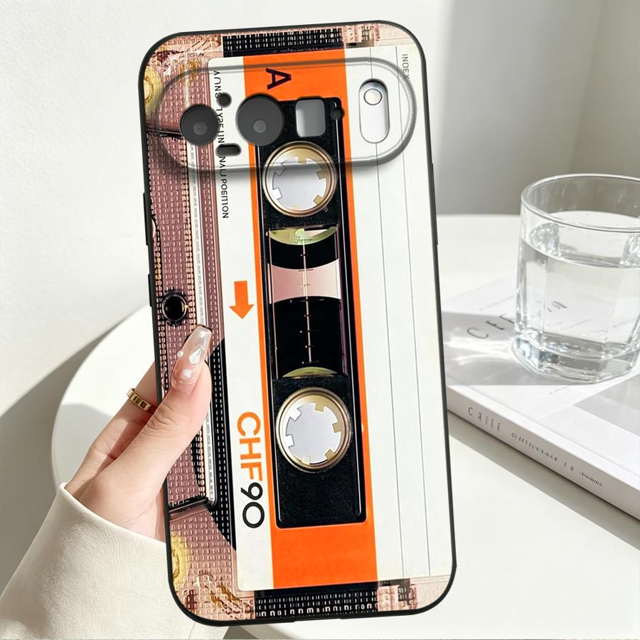 Orange Accent Cassette Funda Phone Cover Case for Google Pixel 10A 8a 6a 10 9 Pro XL 6 7 8 Pro 9a 7a