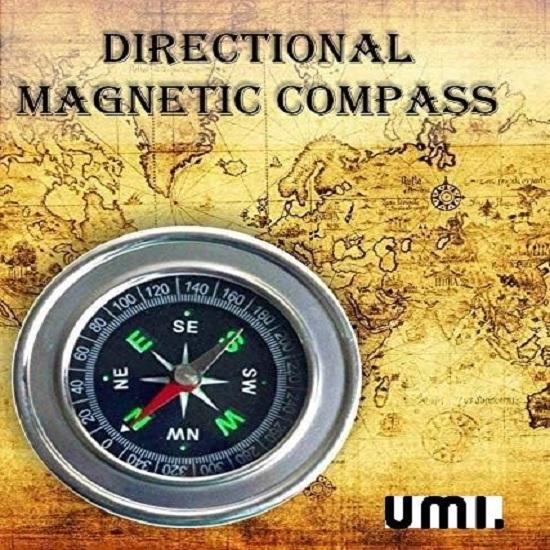 Umi Multifunktions-Kompass aus Edelstahl, klassisch, für Wandern und Camping, 60 mm