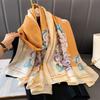 The new printing silk scarf spring and summer outside take sunscreen scarf beach towel thin section warm neck temperament versatile ladies