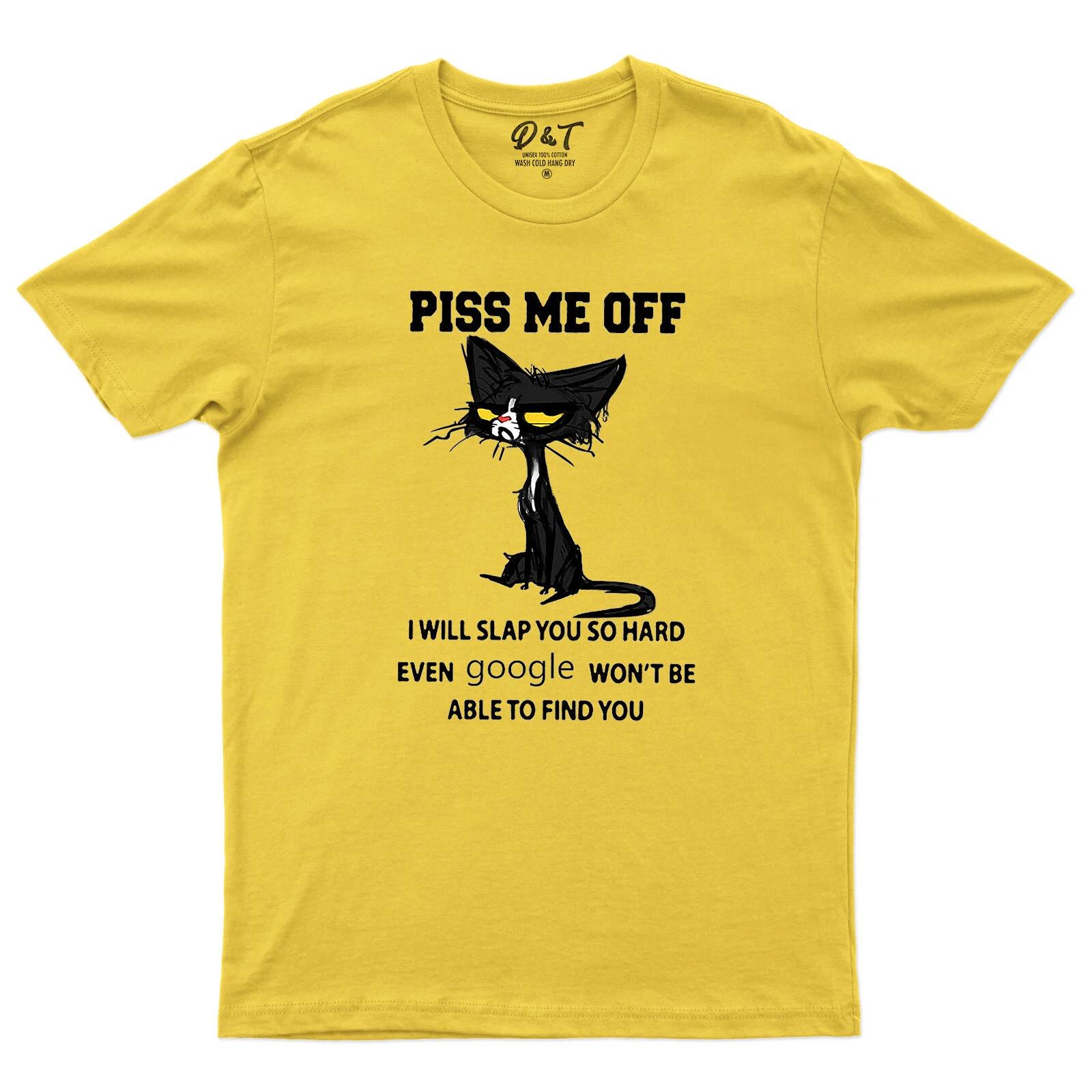 Cat Piss Me Off I Will Slap You So Hard Funny Retro KIDS T Shirt 100