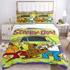 3pcs Scooby-Doo Duvet Cover Set - Machine Washable, Includes 1 Duvet Cover and 2 Pillowcases, No Core Included yy251022242