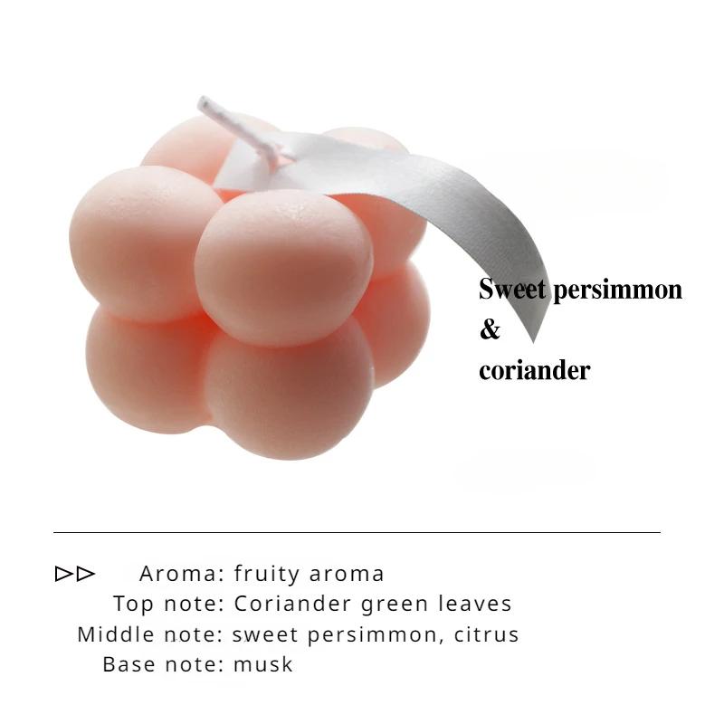 Small Scented Mini Cube Bubble Shaped Wax Candles for Home Bedroom Wedding Festival Party Decoration Aesthet Souvenir