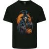 Halloween Wizard Witch With a Pumpkin Skull Mens Light Cotton T-Shirt Unisex T-Shirt