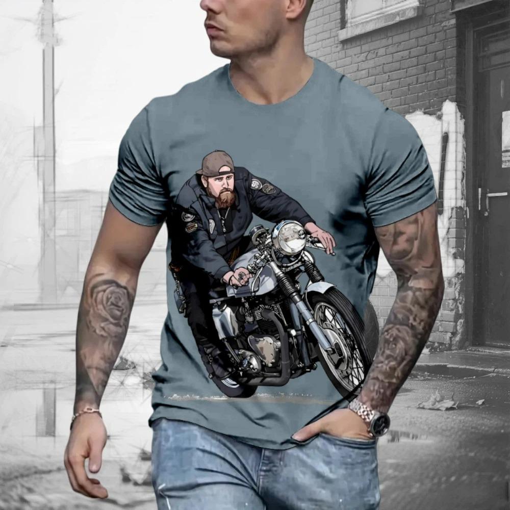 Street Men's T-Shirt Summer Trend Men's Fashion 3D Print Tees Top Retro Short Sleeved Casual Men's and Women's Clothing