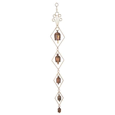 Soothing Deep Tone Wind Chimes For Outside Garden Meditation, 33 Inch Bronze Metal Hanging Bells For Porch Balcony Decor