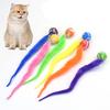 Colorful BouncingBall with Tail for Cat Engaging Cat Teaser BouncyBall Hunting Toy Indoor Toy Ball Cat Exercise Toy