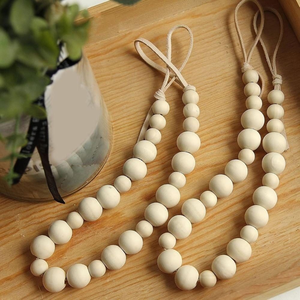 2Pcs Handmade Bead Curtain Buckles Farmhouse Style Curtain Tie Backs Home Decor