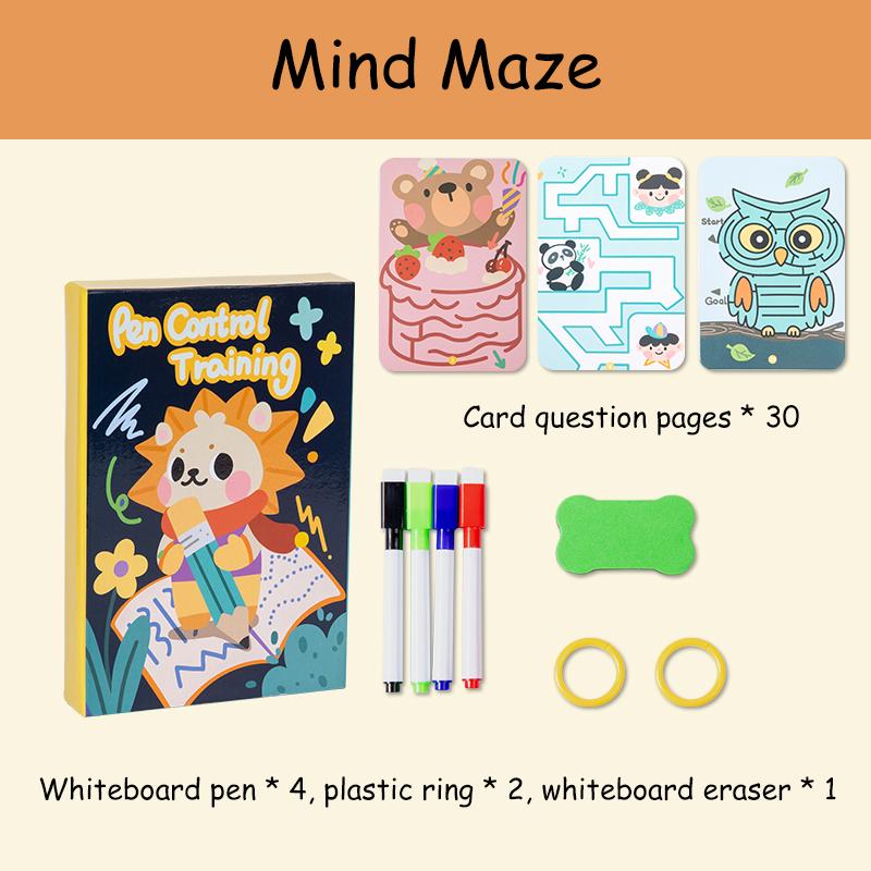 Magiskt Övningshäfte Pedagogiska Montessori-böcker för Barn Träning av Pennkontroll Återanvändbart Kalligrafihäfte för Barn