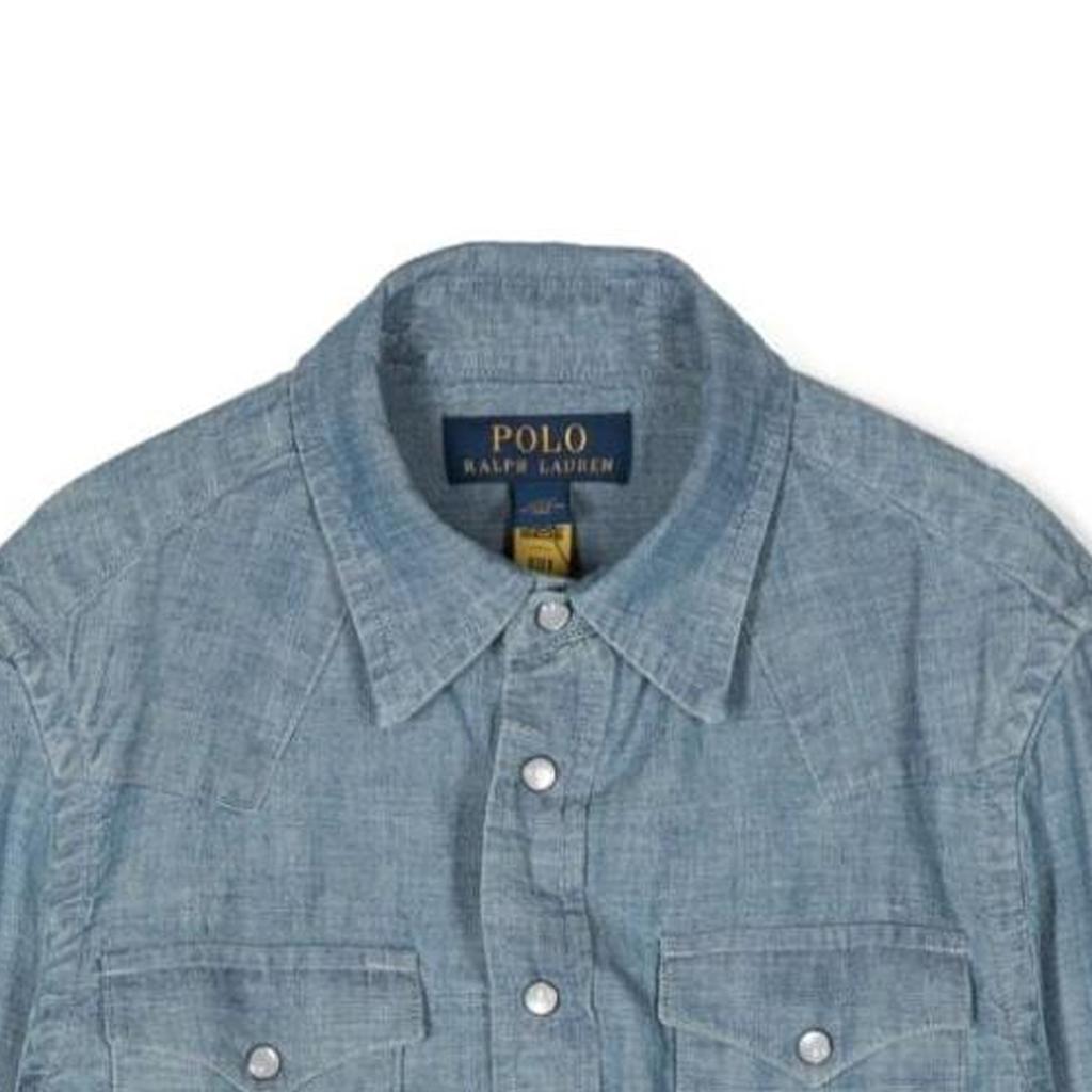 Polo Ralph Lauren Solid Point Collar Long Sleeve Shirt Kids Shirts Indigo 323850941-001