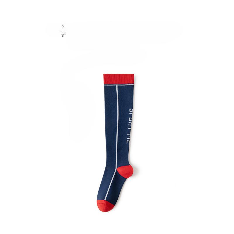 Sports Muscle Compression Socks for Women's Fitness Running Skipping Rope Pressure Calf Socks Thin Breathable Long Tube Socks