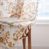Mustard Damask Printed Curtains - Khaki European Floral Ready-Made Drapes with Tassel Trim | Semi-Sheer Kitchen Valance & Bay Window Light Filtering