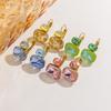 Gold Plated Hoop Earrings Stainless Steel Dangle Earrings Trendy Stud Earrings  for Women