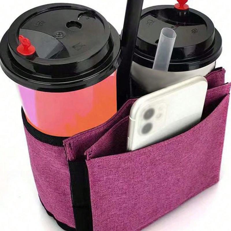 

1 шт. Чехол для стакана для багажа, Портативный дорожный чехол для стакана для напитков, Многофункциональный чемодан для хранения, Чехол для стакана для воды без рук