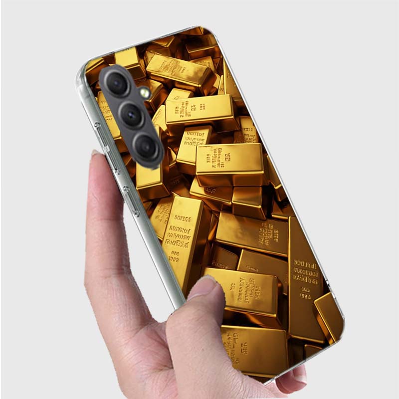 Gold Bar Wealth and Finance Phone Case for Samsung A16 A26 A36 A56 A17 A37 A57 A07 A06 A02S A03 A04S A05S Galaxy Note 20 10 A50S