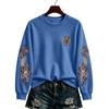 Women's Fashion Casual Halloween Print Pullover Sweatshirt Long Sleeve Neck Top