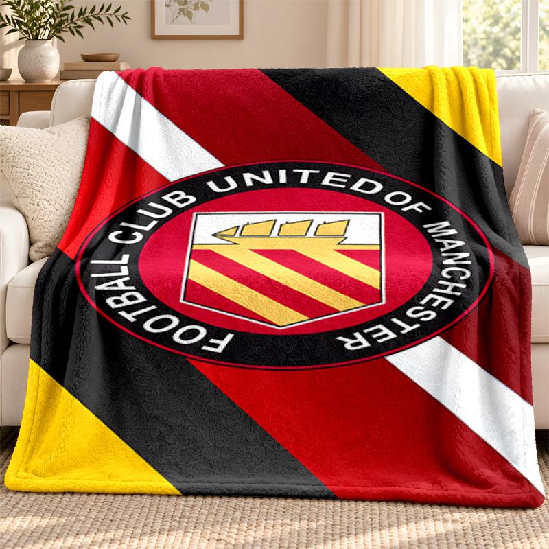 FC Manchester Decke Flanelldecke Weiche Gemütliche Plüschdecke für Sofa Bett Leichte Heimdekoration Outdoor Camping