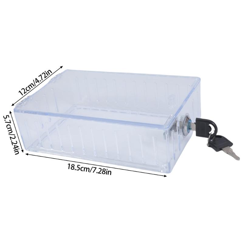 Clear Thermostat Lock Box With 2 Key Universal Protective Cover For Home And Office Use Prevents Unauthorized Adjustment
