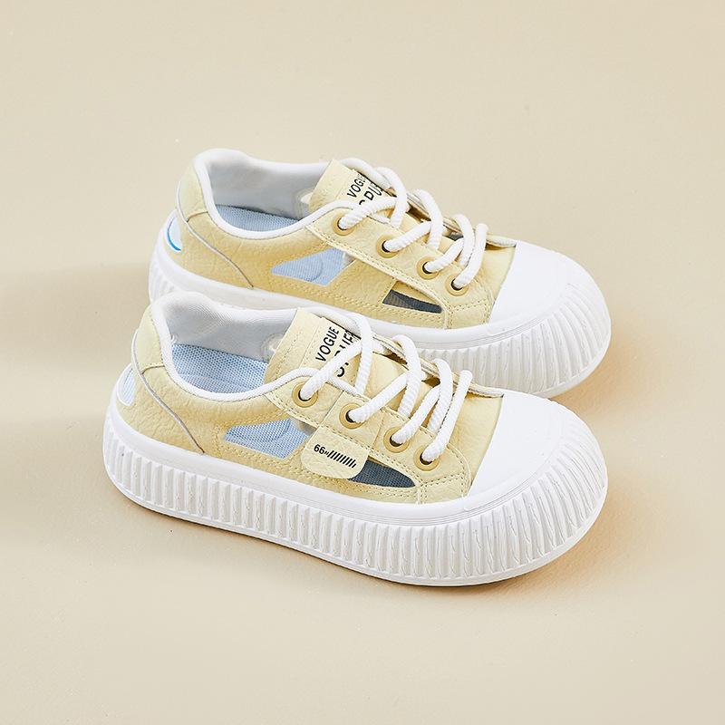 2025 Summer New Korean Version Breathable Little White Shoes Women's Hollow Casual Board Shoes Thick-soled Versatile Muffin Shoes Sports Shoes
