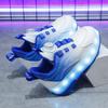 29-38 Children's Plus Size Fashionable Two Wheel Disassembly Into Flat Sports Shoes LED Illuminated Sports Shoes Ice Skates