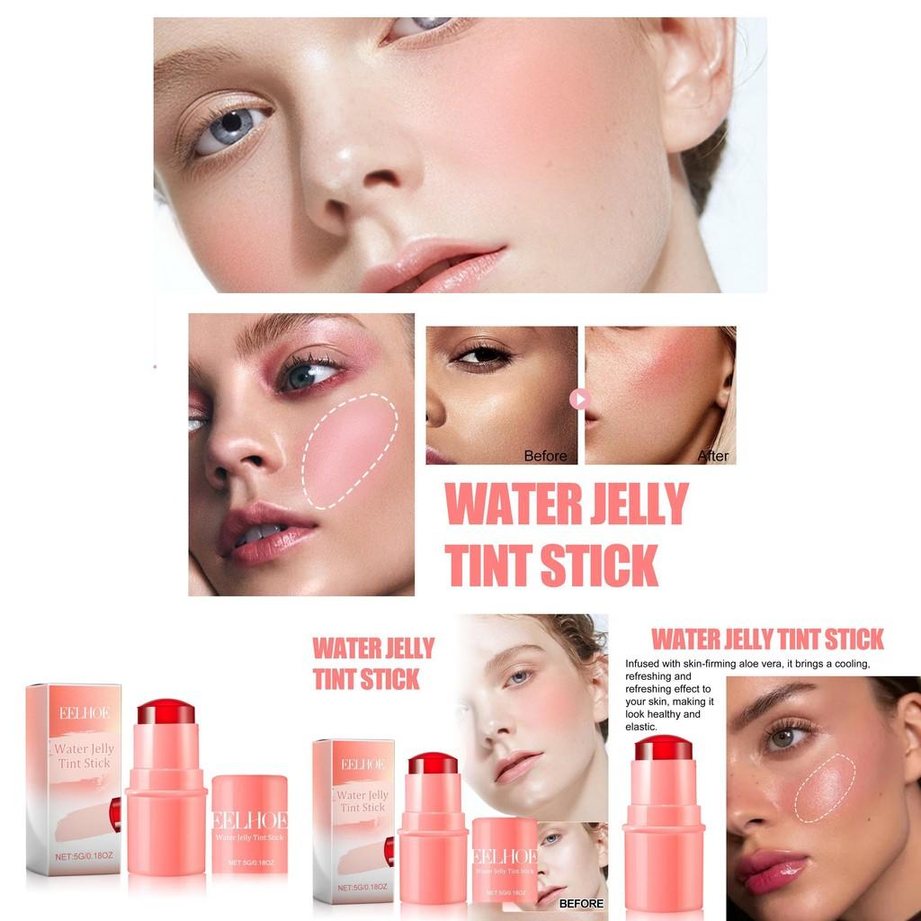 Eelhoe Coral Color Fruit Jelly Blush Lip Tint Stick Lightweight Natural Long Lasting