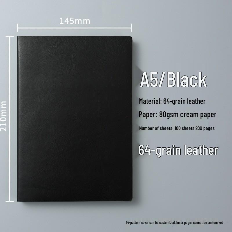 Custom A5 Office Notebook - Thick, Simple Notepad for Business Meetings, Logo Printable