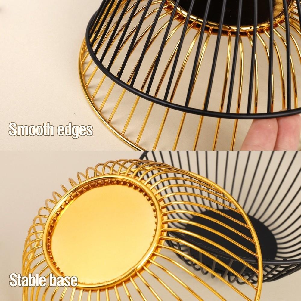 Multifunctional Metal Fruit Basket Large Capacity Durable Coffee Pod Container Iron Metal Wire Storage Bowl