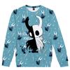 Heißer Mode Hollow Knight Silksong Bedruckter Oversized Hoodie Damen Herren O-Ausschnitt Langarm Rundhals-Sweatshirt Lässiger Trainingsanzug