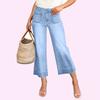 Women's Straight Pants Fashion Casual Pants Nine Point Harlan Pants
