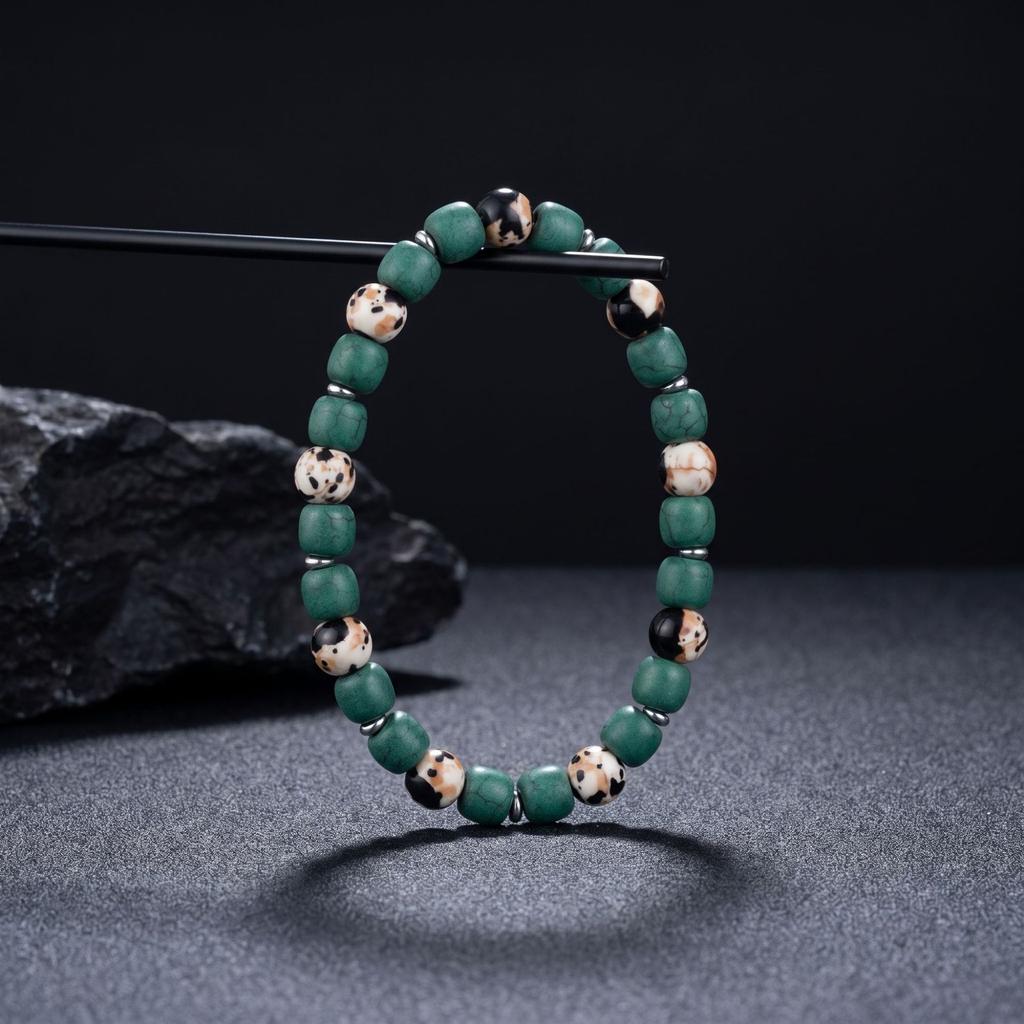 Men's Multi-color String Bead Luxury Hand Bracelet with a Sophisticated and Upscale Feel