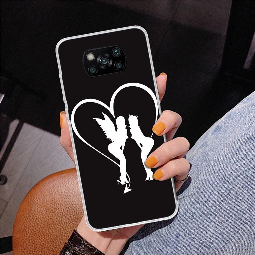 Angel Devil Sexy Girl Phone Case For Xiaomi Poco X7 X6 X5 Pro F7 Ultra Redmi 15C 15 13C 13 12C 12 10 10A 10C 9 9A 9C 9T Cover Po