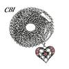 Zierliche Anhängerkette Herz Halskette für Damen, Bayerische Strass Sexy Brust Extra Lange Halskette, Vintage Oktoberfest Korsett Schmuck Zubehör