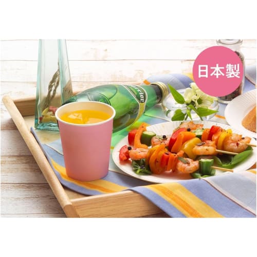 Nippon Dixie Paper Cups, 205ml, 7 Assorted Colors, 20-Pack x 5, Hot/Cold Use, Disposable, Made in Japan, KHN207AC