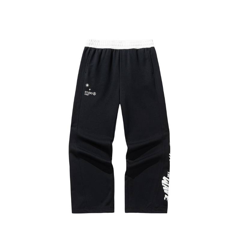 

Anta Casual Letter Lace-Up Straight Leg Knitted Sports Pants Women bottoms 162518306-2 XL