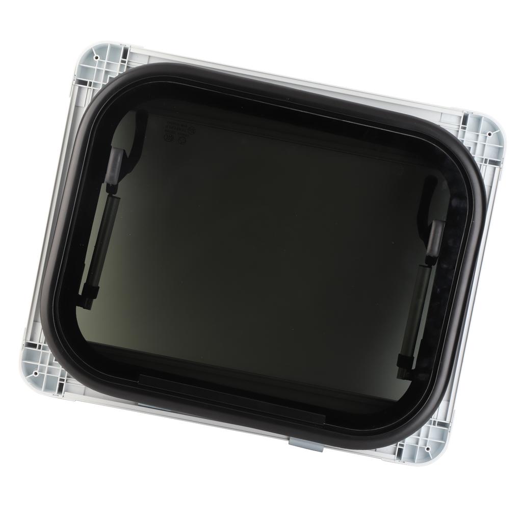 20 X 16in Push Out Rv Window UV Protection Tempered Glass RV Exit Window with Screen and Sunshade Blind for Trailer