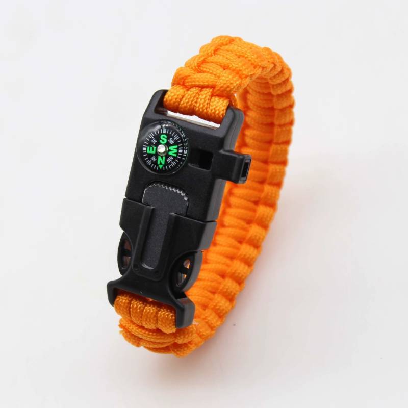Přežití Paracord Náramky s Píšťalkou Kompasem Zapaľovačem Pro Nadšence Venkovních Dobrodružství