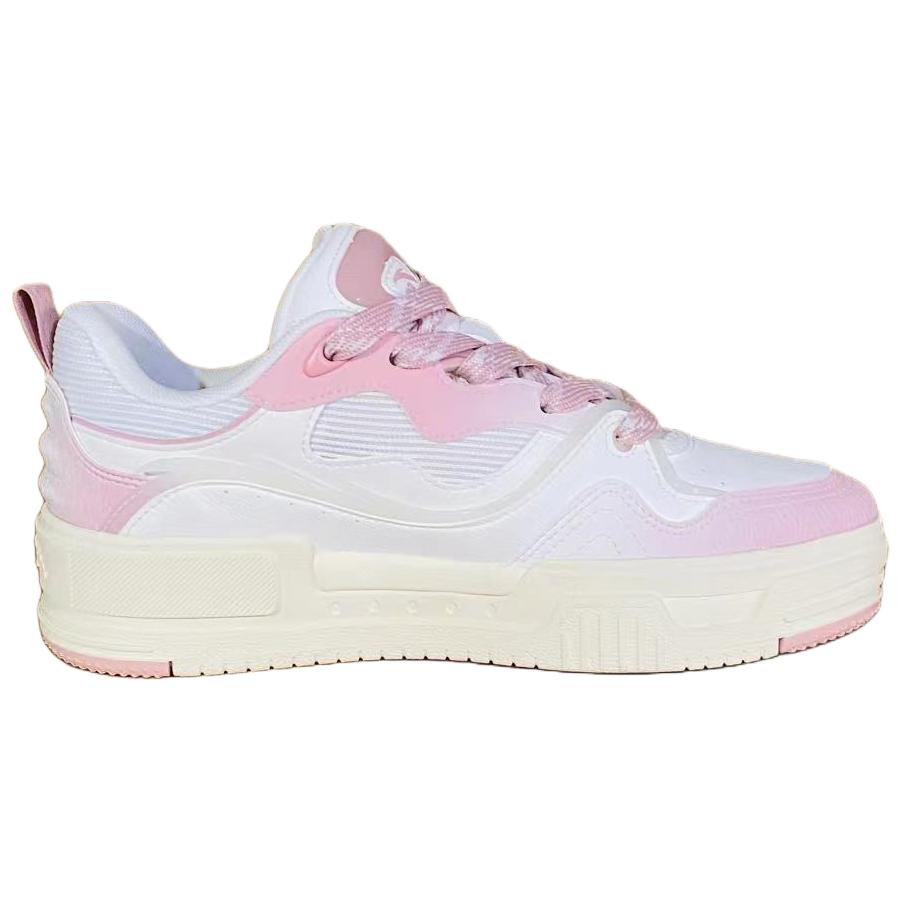 Anta Casual Comfortable Wear-Resistant Shock-Absorbing Low-Top Sneakers Women Sneakers White Pink 122538078-1