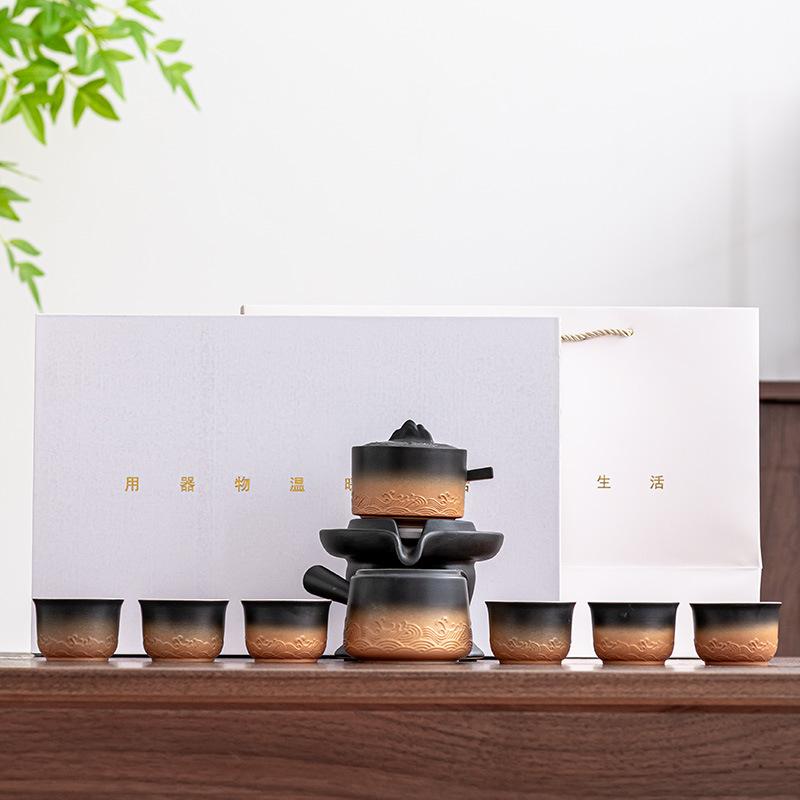 High-end light luxury Canghai automatic kung fu tea set, household lazy tea making artifact, office meeting and giving gifts