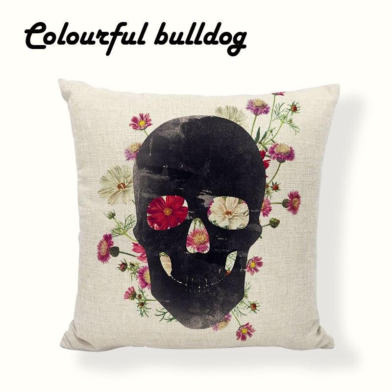 sugar skull pillow case