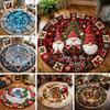 Printed Christmas Design Crystal Velvet Rug Wear Resistant Decorative Doormat  Living Room Decor