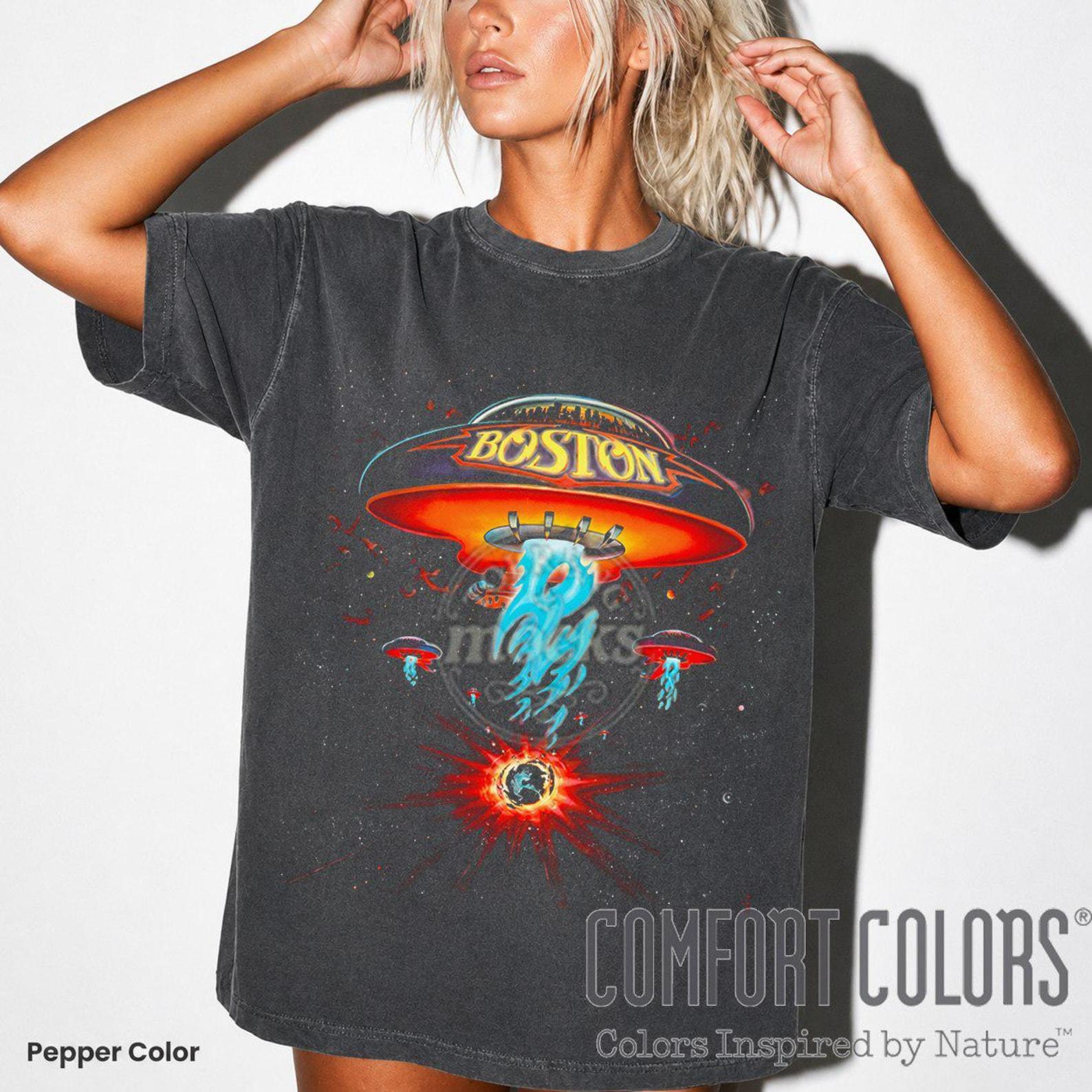 Boston Band T-Shirt, 1979 Tour Inspired Tee, Boston Retro Band Graphic SweaT-Shirt, Vintage Comfort Colors Tee, Retro Music Fan Merch Gift RZ 4XL