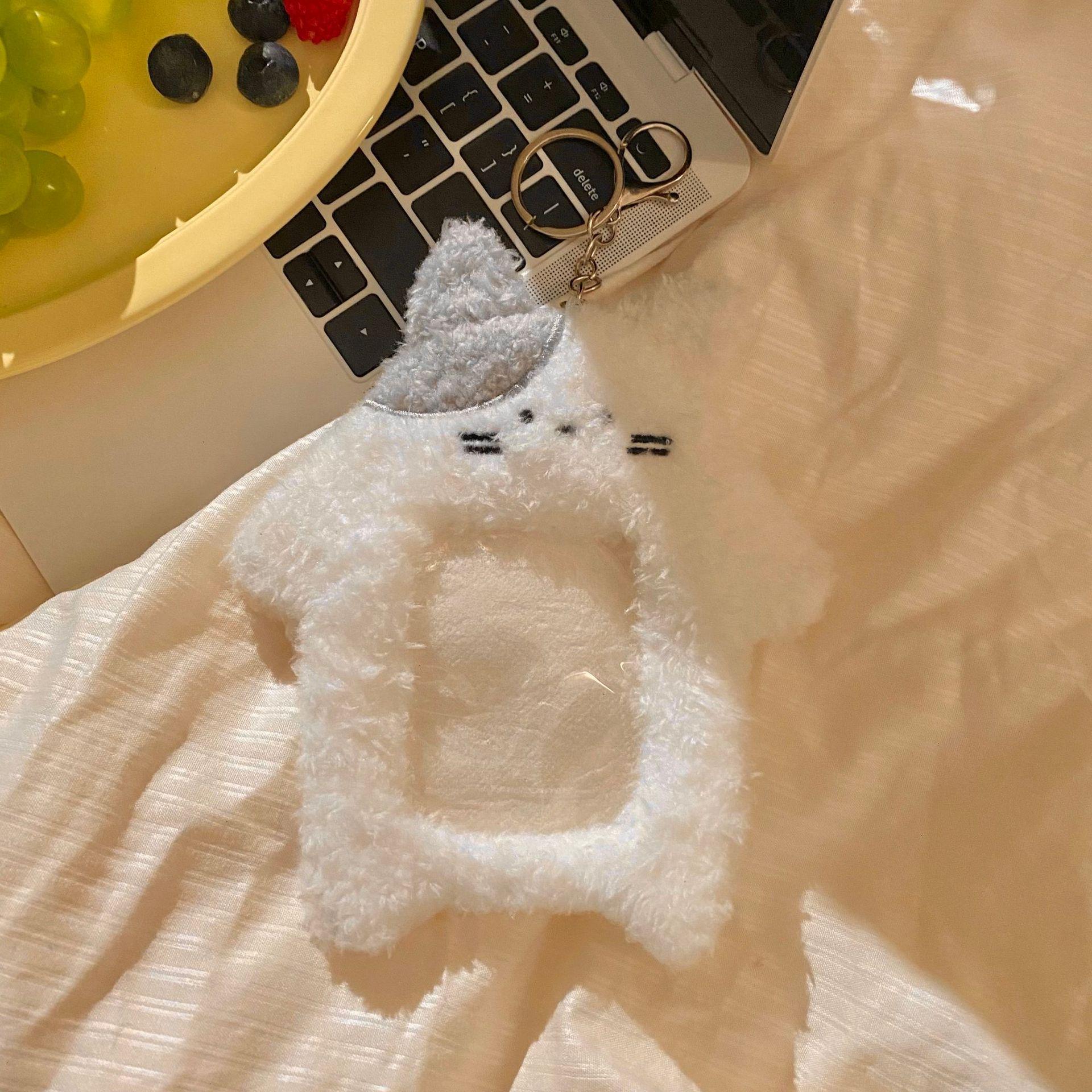 

Плюшевый держатель для карточек в корейском мультяшном стиле с кошкой для K-pop альбома и студенческих фотокарточек