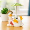 Model Umbrella Duck Statue Simulated Cartoon Resin Animal Sculpture  Kids Birthday Gift